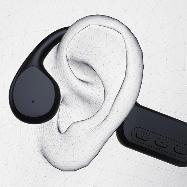 骨伝導イヤホン IP68 完全防水 マイク メモリ内蔵 通話 音漏れ防止