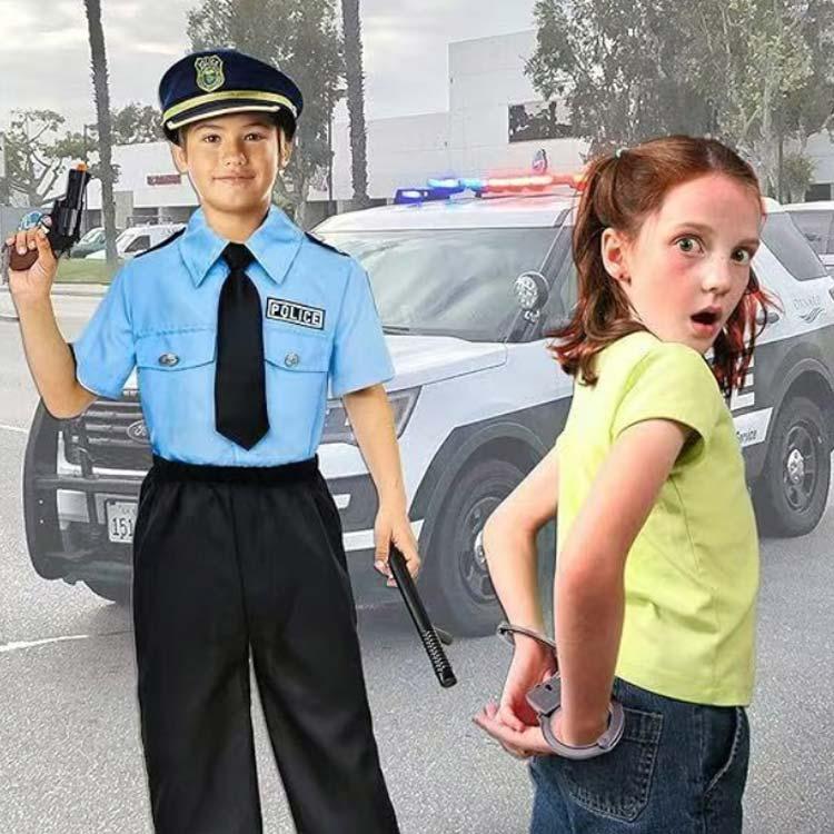 ポリス コスプレ ハロウィン 衣装 子供 警察官 5点セット 警察