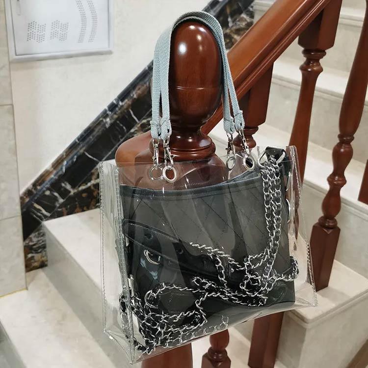 クリアバッグ ビニールバッグ 透明バッグ トートバッグ 防水 ツアーバッグ バッグ保護カバー イベント 仕事 推し活 痛バッグ ビジネス 梅雨対策 撥 |  | 03