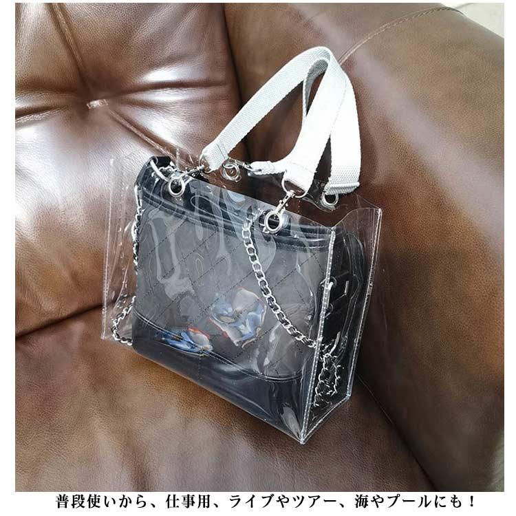 クリアバッグ ビニールバッグ 透明バッグ トートバッグ 防水 ツアーバッグ バッグ保護カバー イベント 仕事 推し活 痛バッグ ビジネス 梅雨対策 撥 |  | 09