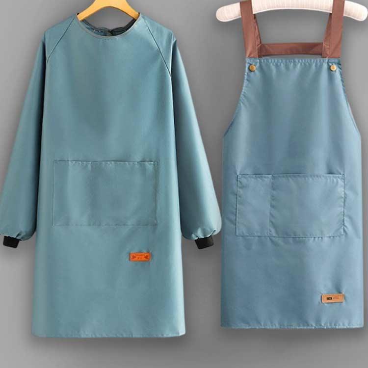 2枚セット 割烹着 エプロン 袖付き かっぽう着 レディース メンズ