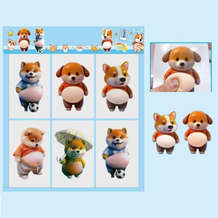 30枚セット ぷにぷにシール もちもち スクイーズシール 3D お腹 ぷにぷに おしりシール ご褒美シール スクイーズ かわいい 立体ステッカー 動物 |  | 03