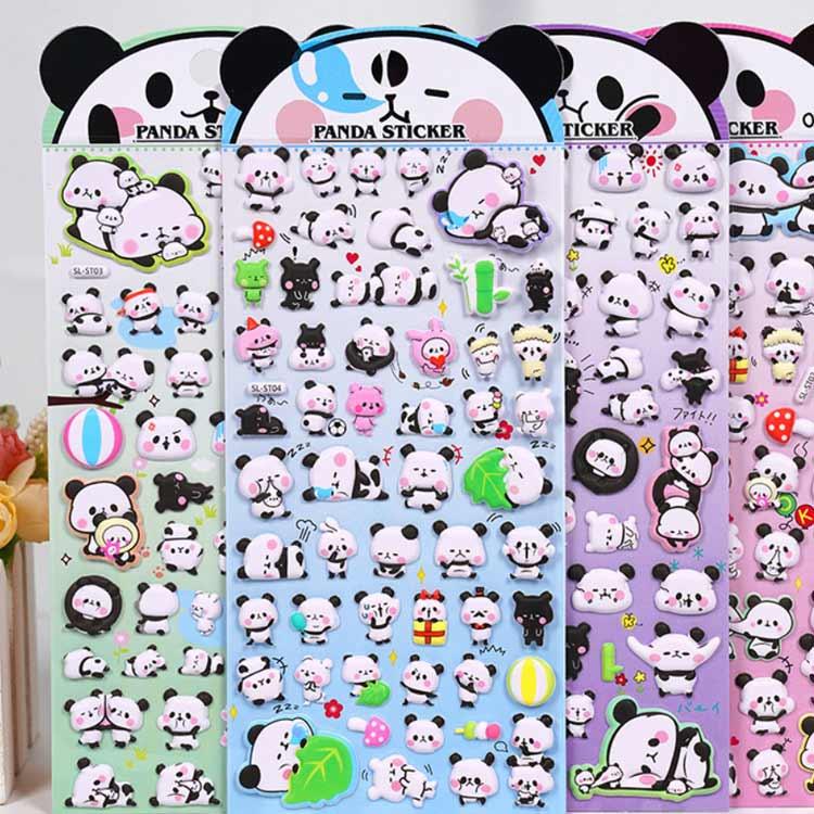 もちもちシール 4枚セット マシュマロシール 泡ステッカー シール交換