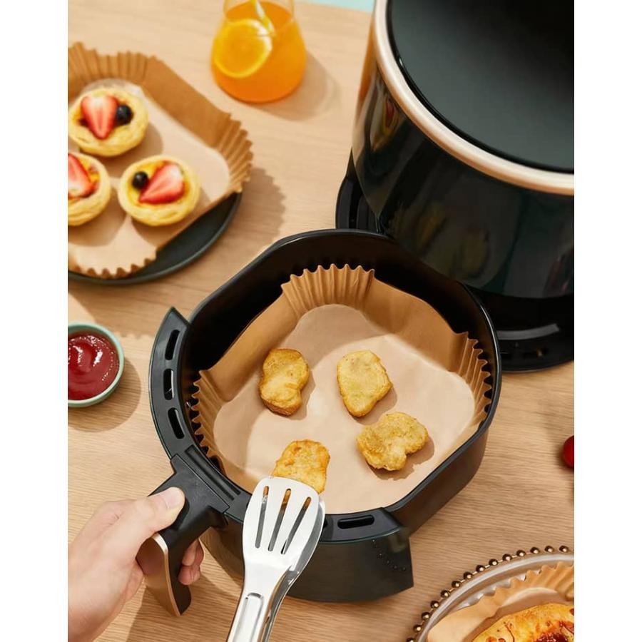 エアフライヤー専用紙 クッキングシート 200枚入り 使い捨て スクエア