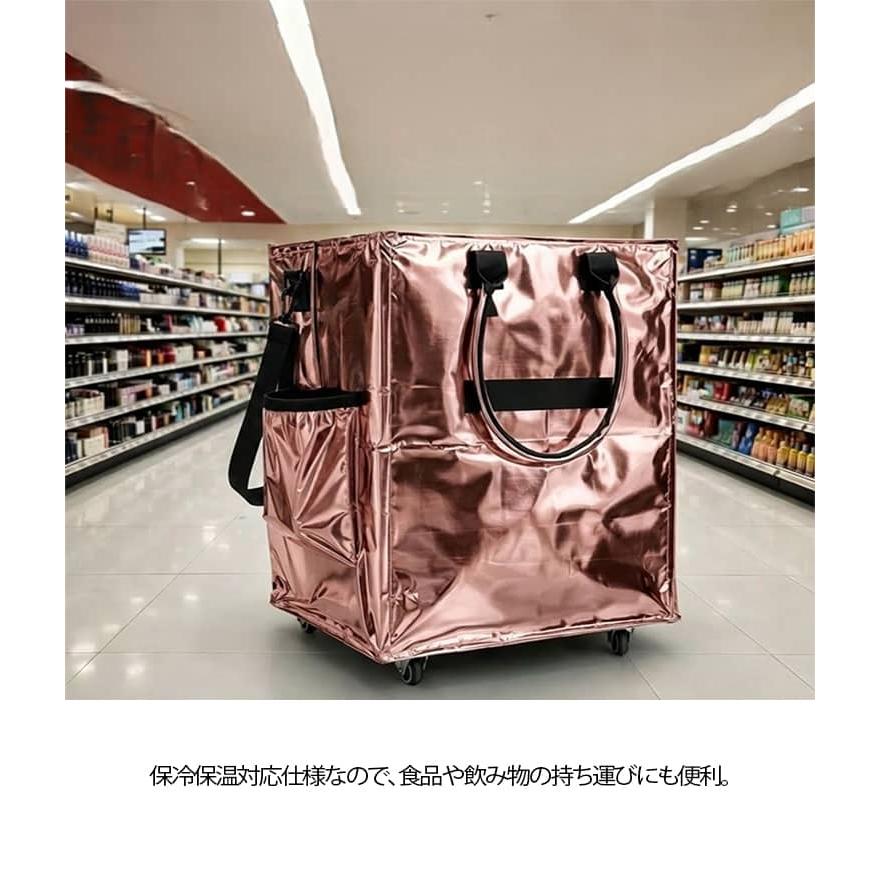 折りたたみ キャリーバッグ 大容量 ショッピングバッグ 保冷保温 防水