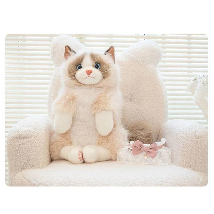 猫 リアルぬいぐるみ リュック スコティッシュフォールド リアルな猫型 リュック 猫のぬいぐるみ 猫バッグ 猫グッズ 長さ調整