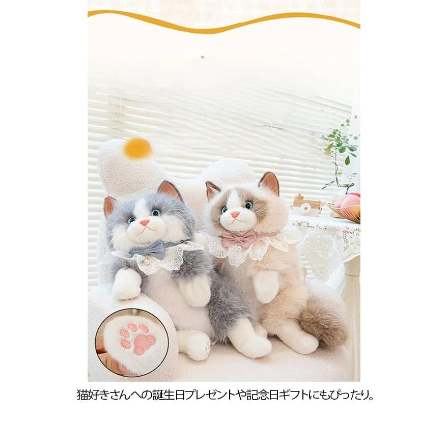 リアルな猫型 リュック 猫のぬいぐるみ 猫バッグ 猫グッズ 長さ調整