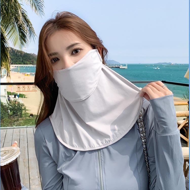 フェイスカバー 紫外線対策 UVカット マスク 夏用 顔 首 UVマスク 冷感