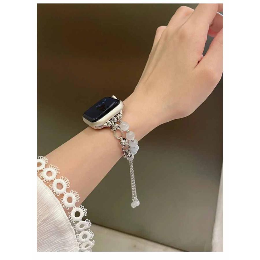 ビーズが可愛い★ANNE  Apple Watch バンド ブレスレット アップルウォッチ バンド レディース ブレスレット風 ビーズ