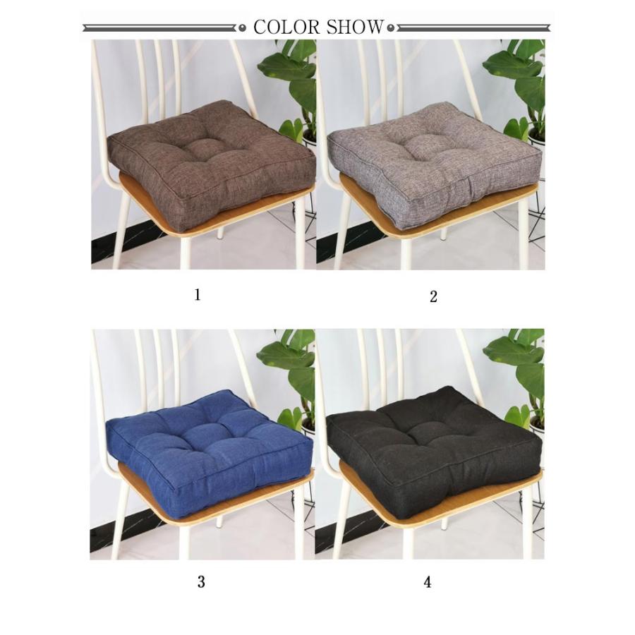 2枚セット】 クッション 厚さ9cm 極厚 座布団 低反発 正方形 四角