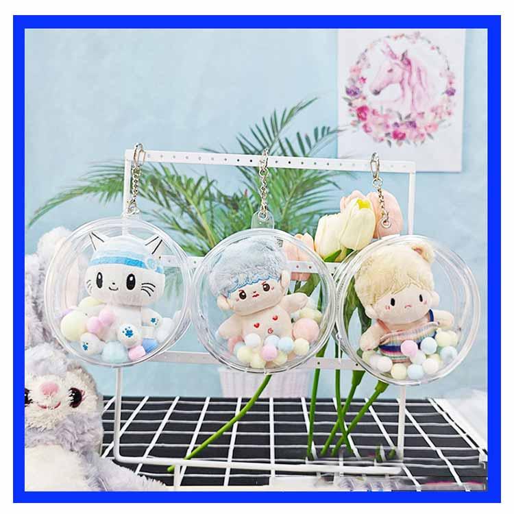 リーナベル ぬいぐるみ ポーチ ポップコーンケース タオル など5点セット ぬいぐるみ ポーチ 10cm 【2個セット】 透明 クリアポーチ