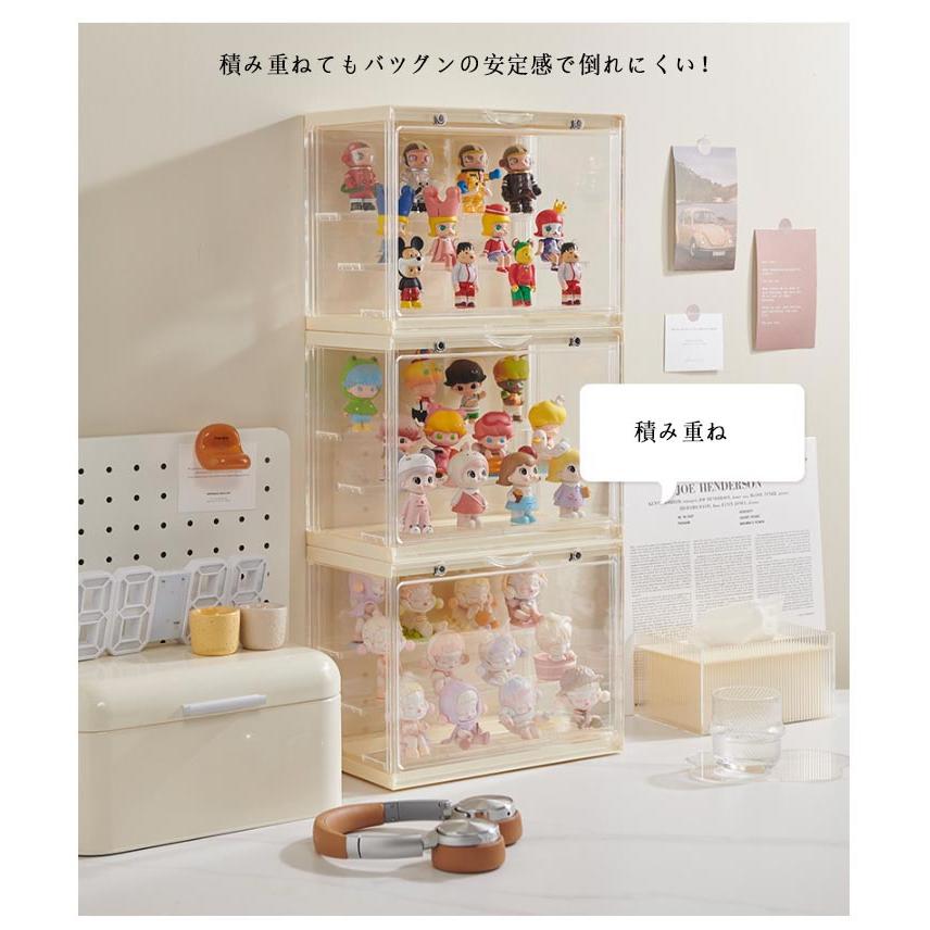 コレクションケース アクリル 棚 ケース 蓋 付き 2個組 ボックス 卓上