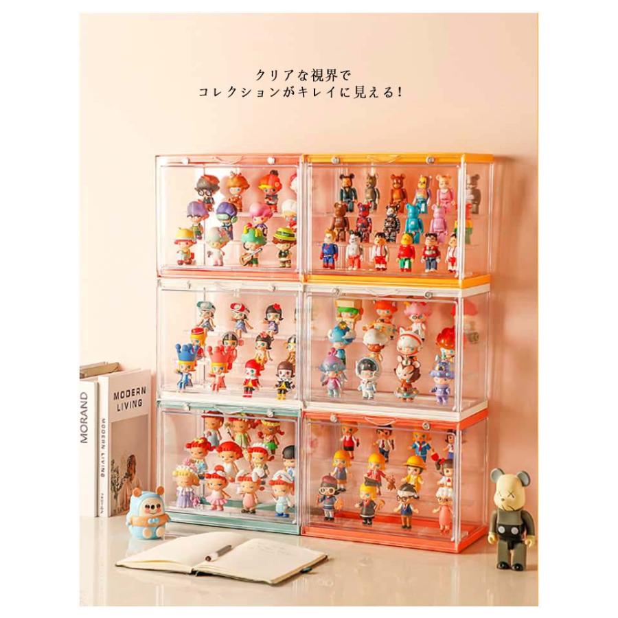 コレクションケース アクリル 棚 ケース 蓋 付き 2個組 ボックス 卓上