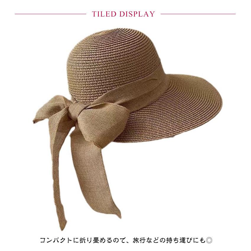麦わら帽子 レディース 麦わらバケットハット 春夏 バケットハット