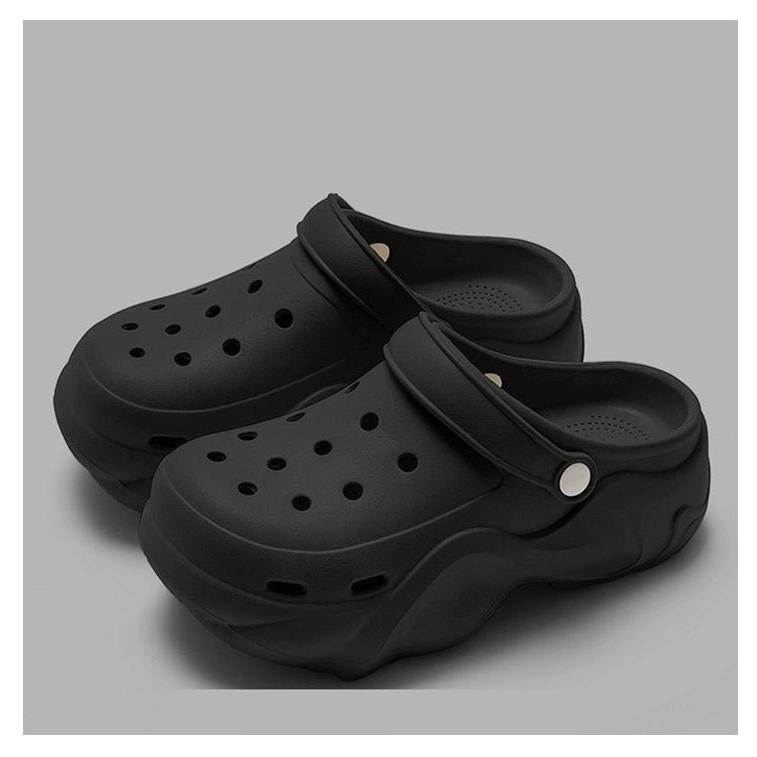 厚底サンダル 7cmヒール プラット底 スリッポン クロッグ レディース