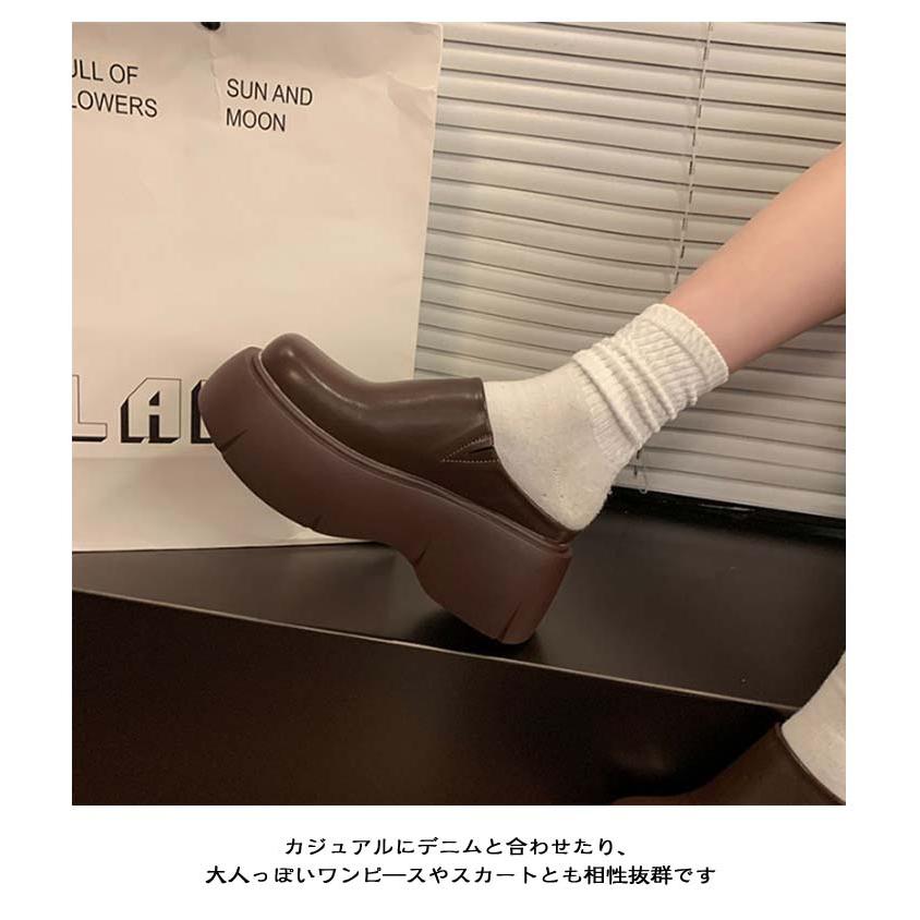 厚底 サボサンダル プラット底 クロッグサンダル 7cmヒール レディース