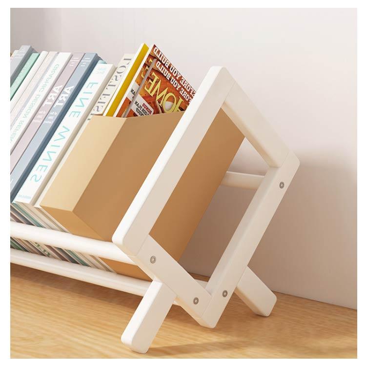 木製 ブックスタンド 本立て 卓上 マガジンラック 竹製 スクエア 斜め