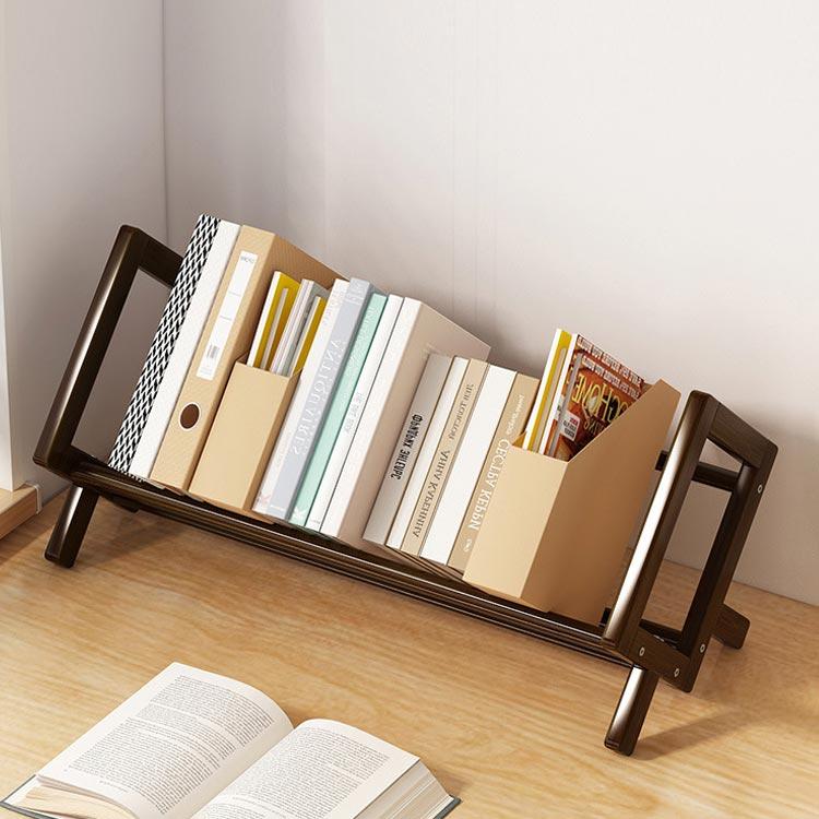 木製 ブックスタンド 本立て 卓上 マガジンラック 竹製 スクエア 斜め