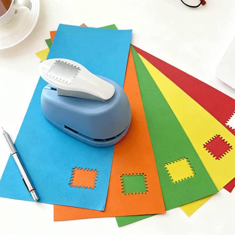 穴あけパンチ 1穴 四角 スクエア クラフトパンチ 切手型 20mm スクエア