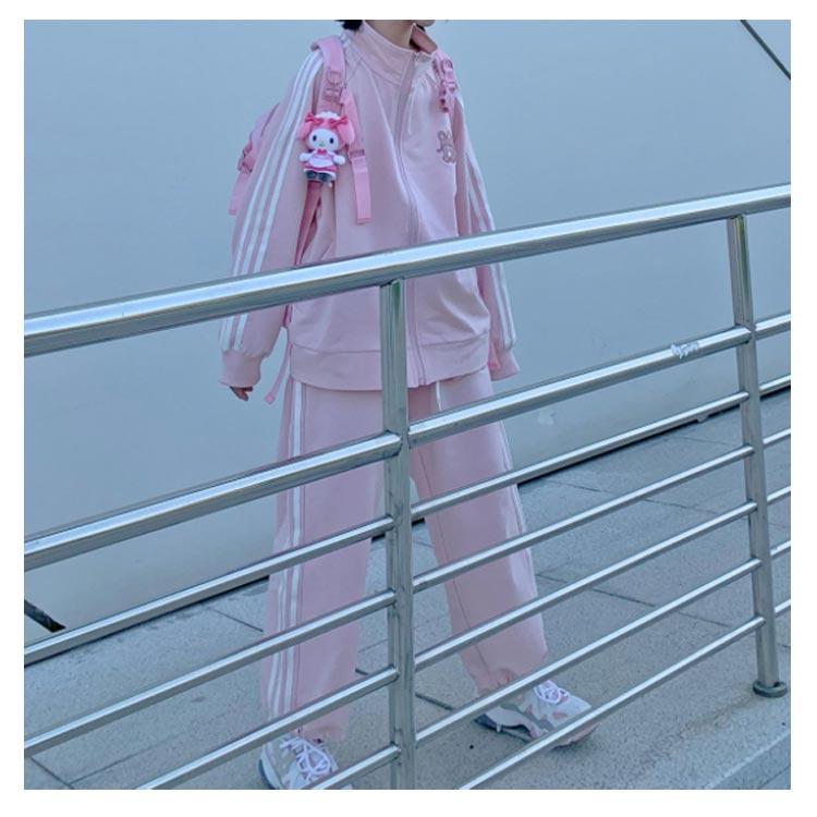 地雷系 ジャージ 水色 上下セット レディース サブカル系 長袖 コート