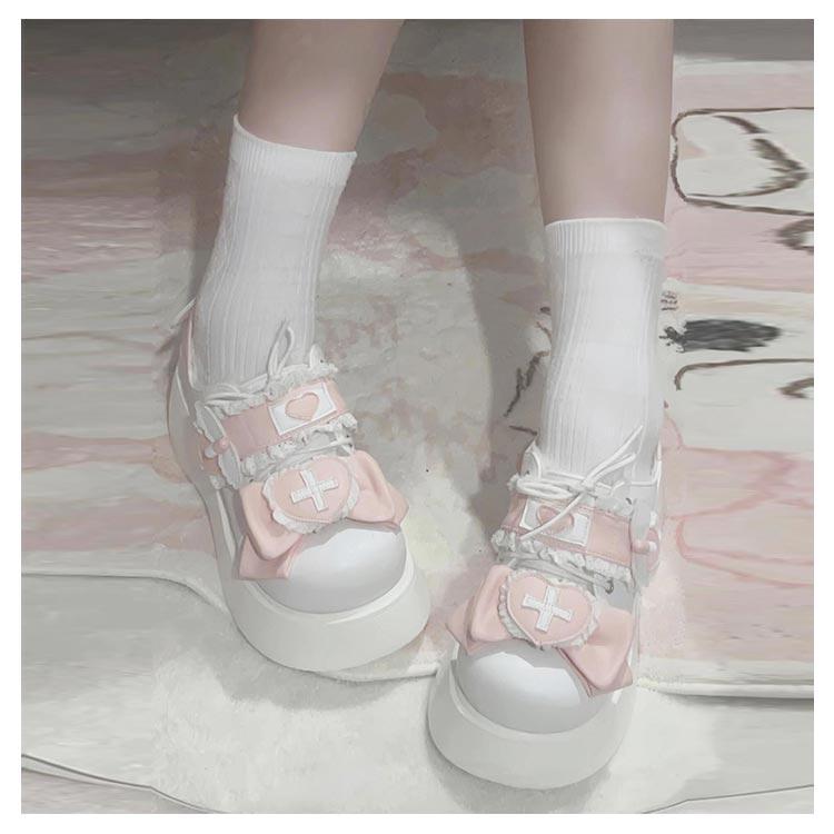 厚底 ロリータ 靴 レディース ゴスロリ パンプス ローファー 地雷系