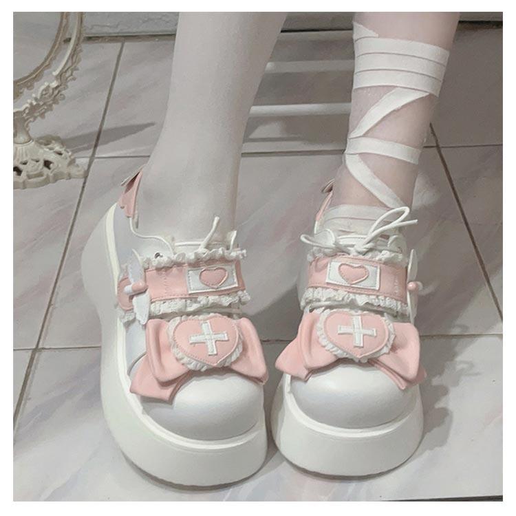 厚底 ロリータ 靴 レディース ゴスロリ パンプス ローファー 地雷系