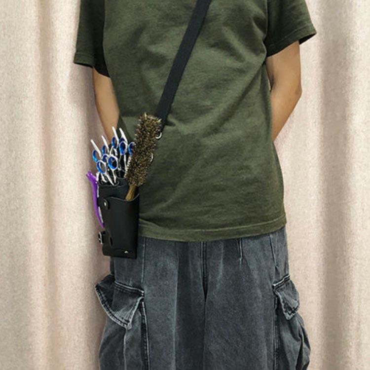 シザーケース 5丁 美容師 トリマー 花屋 フローリスト おしゃれ ベルト