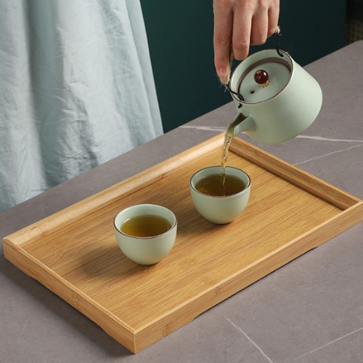 トレー 40cm お盆 長角膳 木製 天然竹 カフェトレー おしゃれ 北欧風