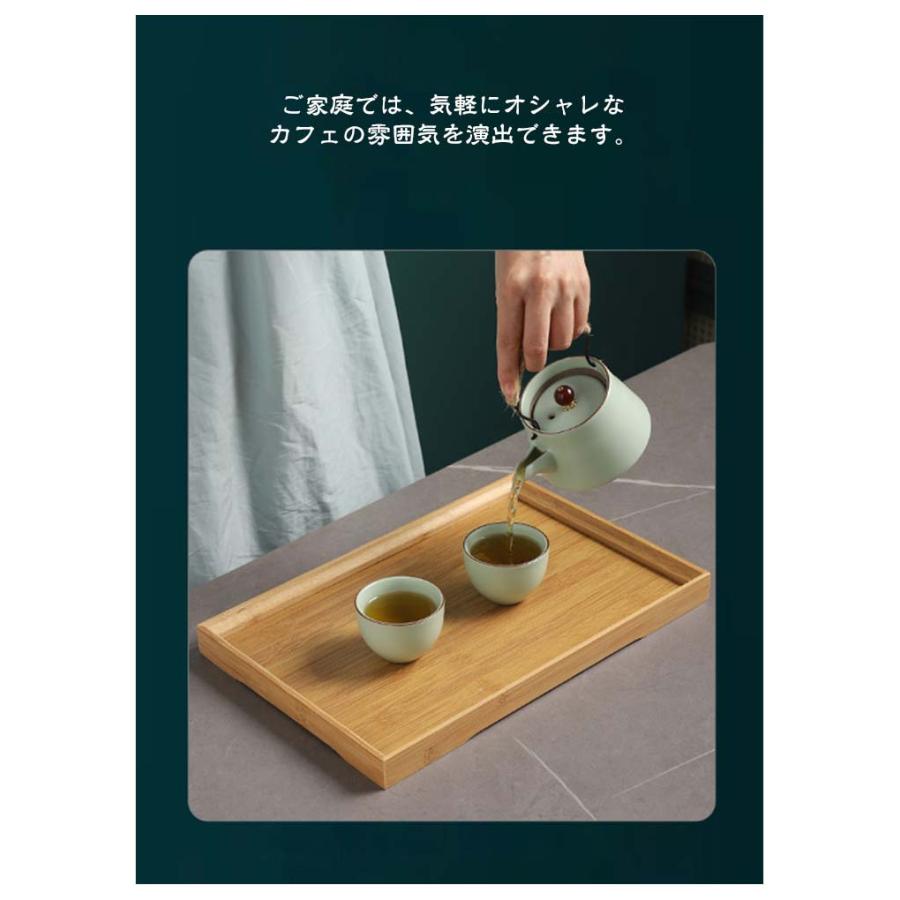 トレー 40cm お盆 長角膳 木製 天然竹 カフェトレー おしゃれ 北欧風