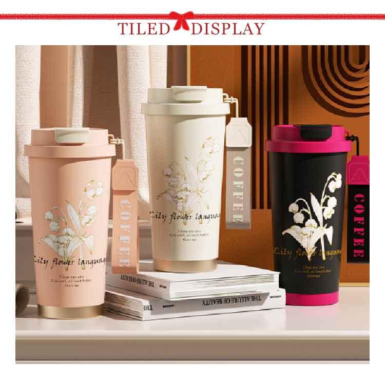 タンブラー セラミックタンブラー 530ml ストロー付きタンブラー 2way