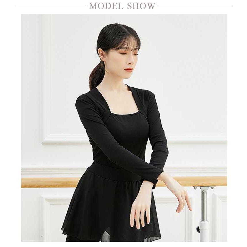 バレエ トップス レディース 長袖/5分袖/半袖 Tシャツ 綿 ダンス 社交