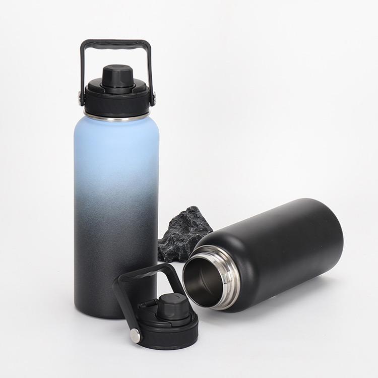 ブラック ステンレス水筒 ワンタッチオープン ニトリ（NITORI） 食洗機対応ステンレスワンタッチボトル 800ml