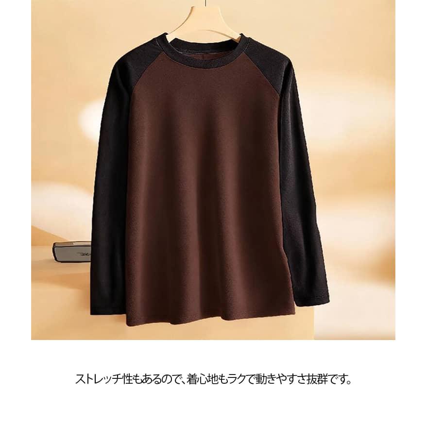 ラグランtシャツ 両面起毛 メンズ 長袖 Tシャツ カットソー クルー