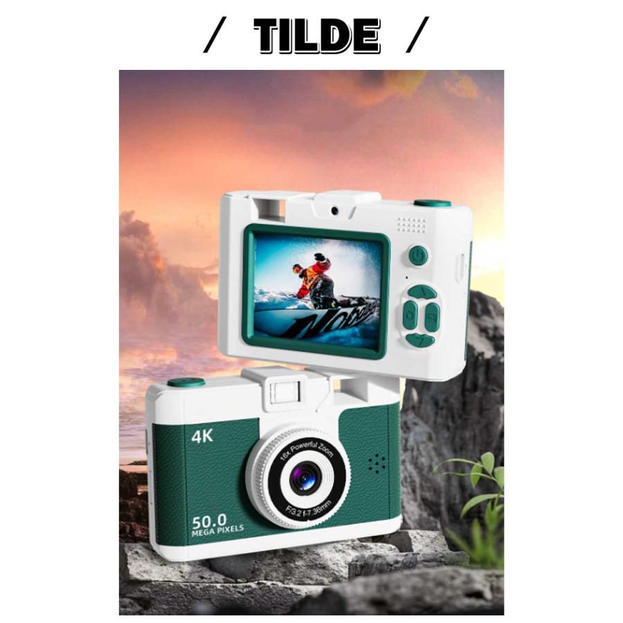 64GBカード付】 デジタルカメラ wifi対応 レトロ キッズカメラ