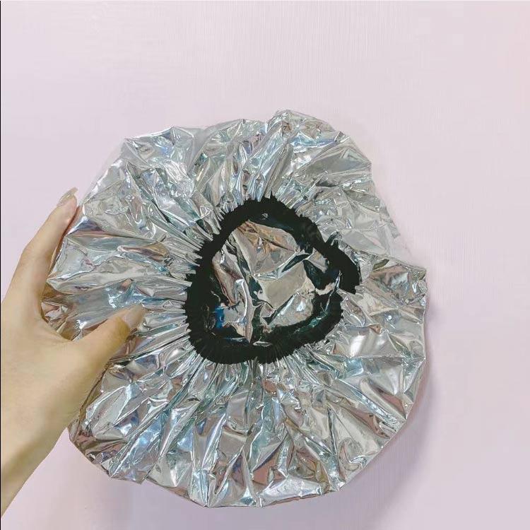 送料無料)加温ヘアキャップ アルミキャップ 保温 防水