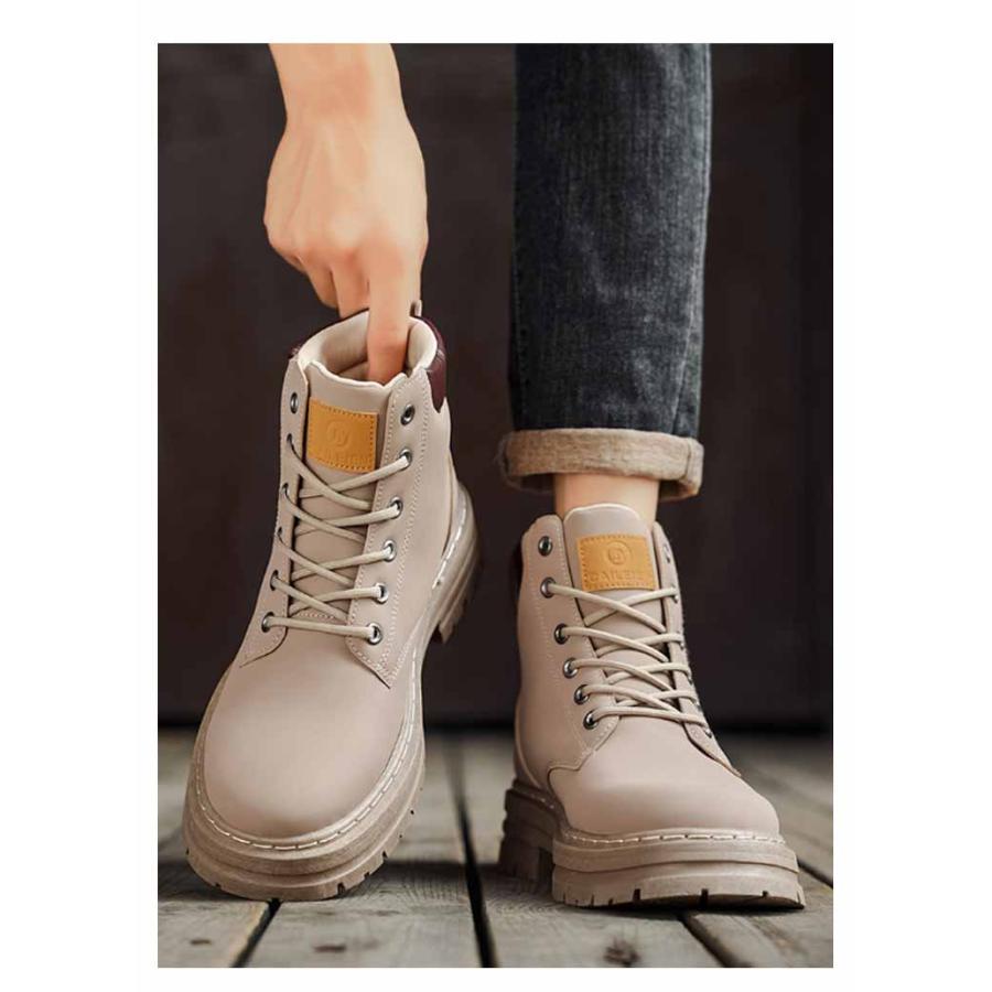 ワークブーツ メンズ イエローブーツ マウンテンブーツ ショートブーツ