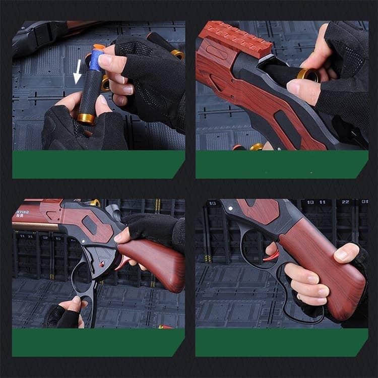 M1887ショットガン 銃 おもちゃ銃 Toy ショットガン モデル M1887 発射 排莢式 安全 排莢再現 ショットガン風おもちゃ銃 スポンジ弾 |  | 04