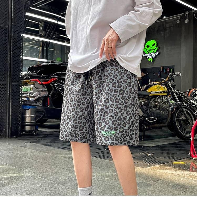 KAPITAL レオパード柄 イージーショートパンツ 豹柄 ハーフパンツ 日本製 レオパードハーフパンツ ヒョウ柄 短パン ショートパンツ ショーツ