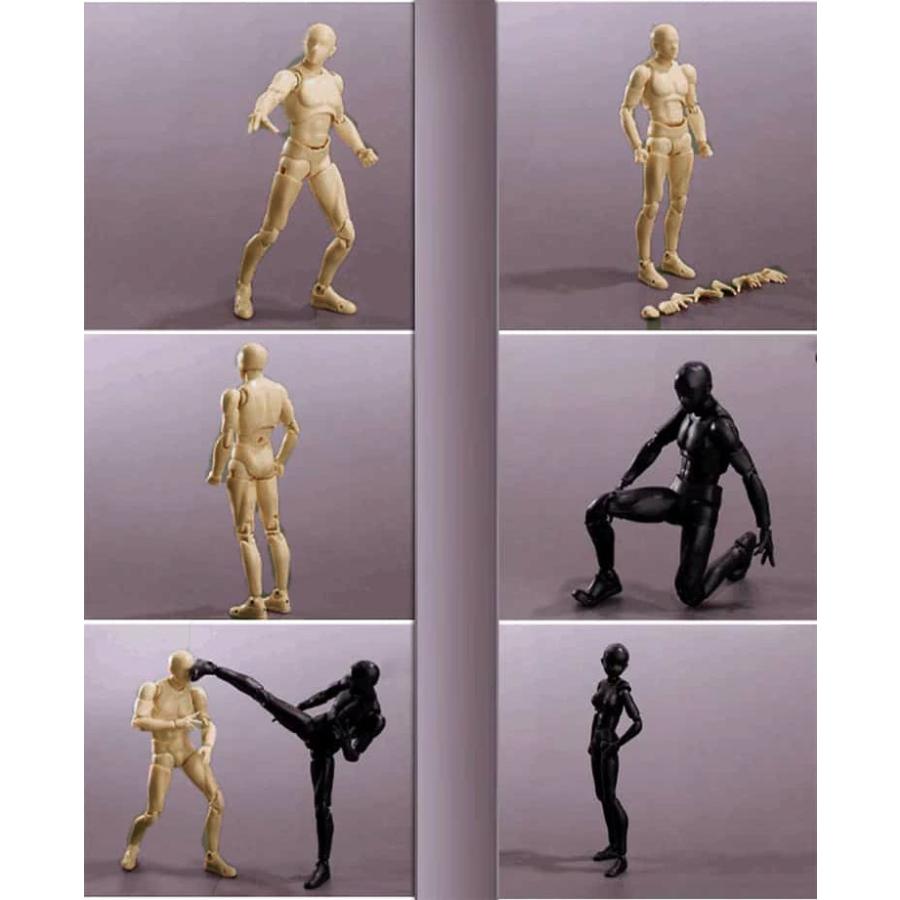 デッサン人形 漫画 高さ15cm 30個関節可動 デッサンモデル フィギュア