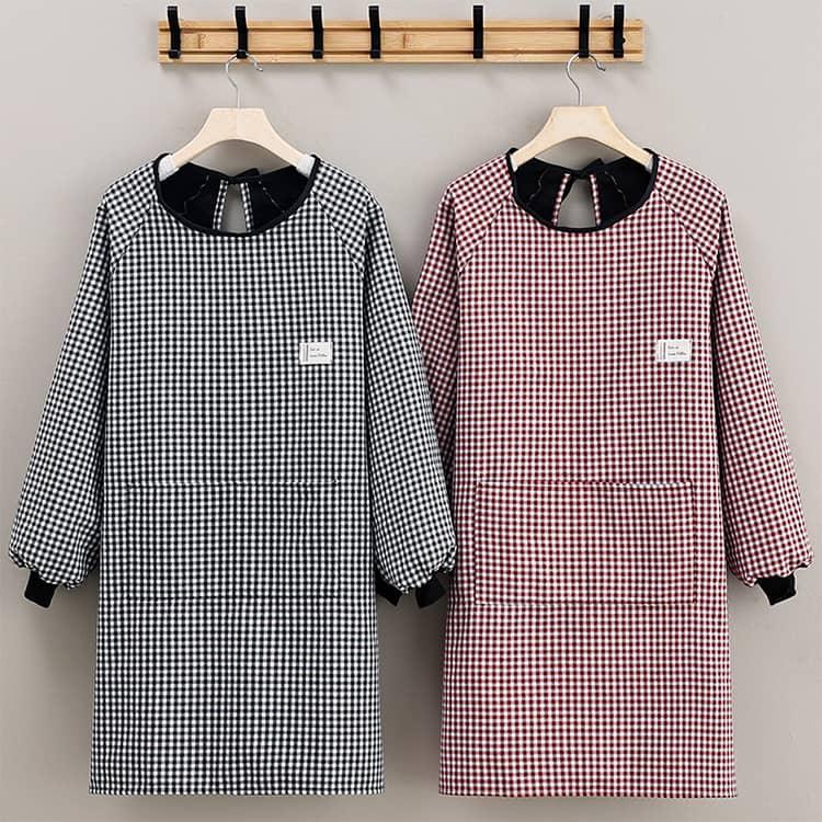 裏起毛 エプロン レディース 割烹着 暖かい かっぽう着 冬 裏フリース