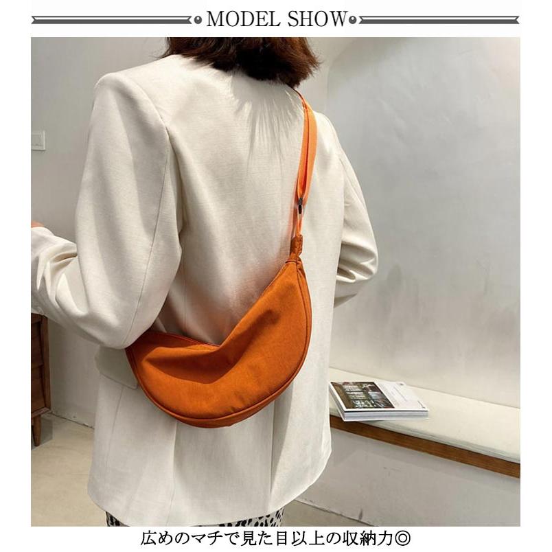 ハーフムーン ナイロン ミニ ショルダーバッグ レディース メンズ