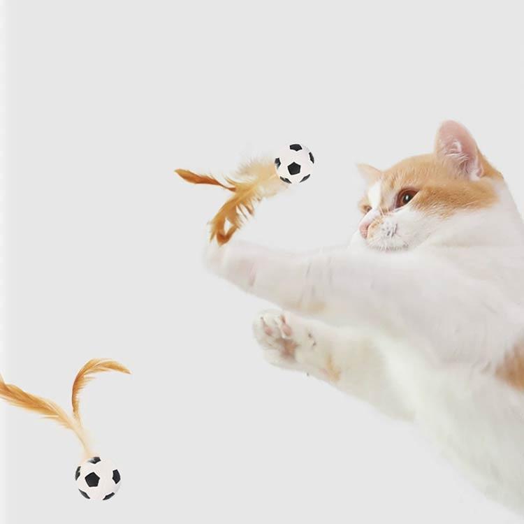 3個セット 猫おもちゃ 弾力ボール 羽根付き 羽根つきバウンドボール