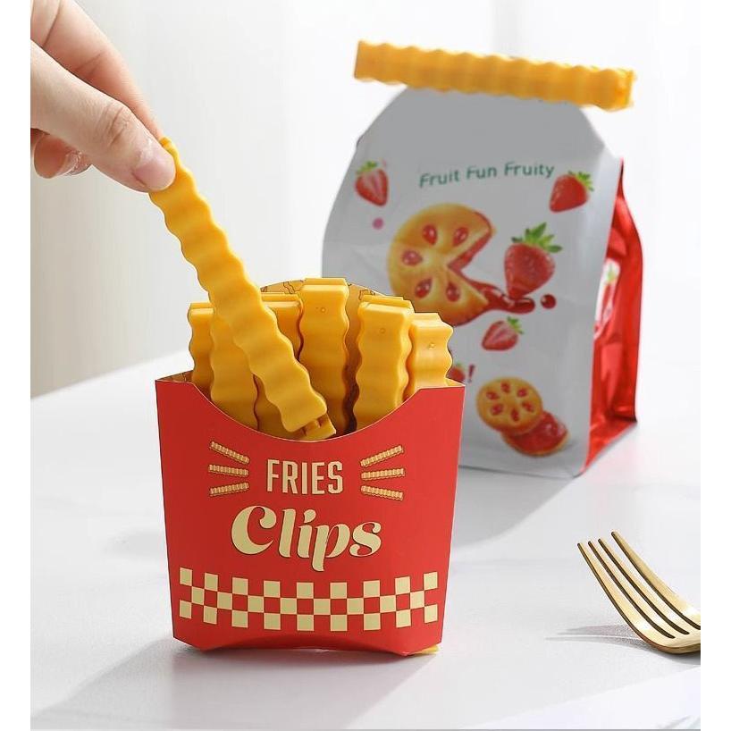 キッチンクリップ フライドポテトデザイン 12個セット クリップ 袋止め
