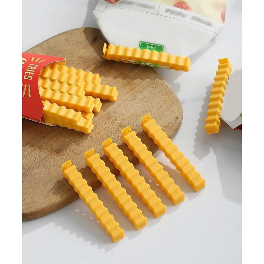 キッチンクリップ フライドポテトデザイン 12個セット クリップ 袋止め
