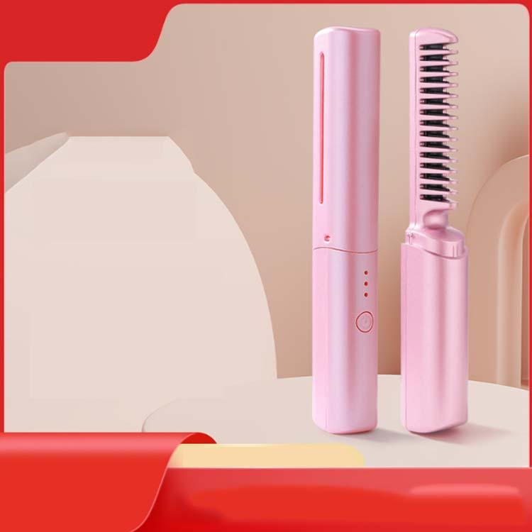 ヒートブラシ コードレス ミニ ブラシアイロン ヘアアイロンブラシ