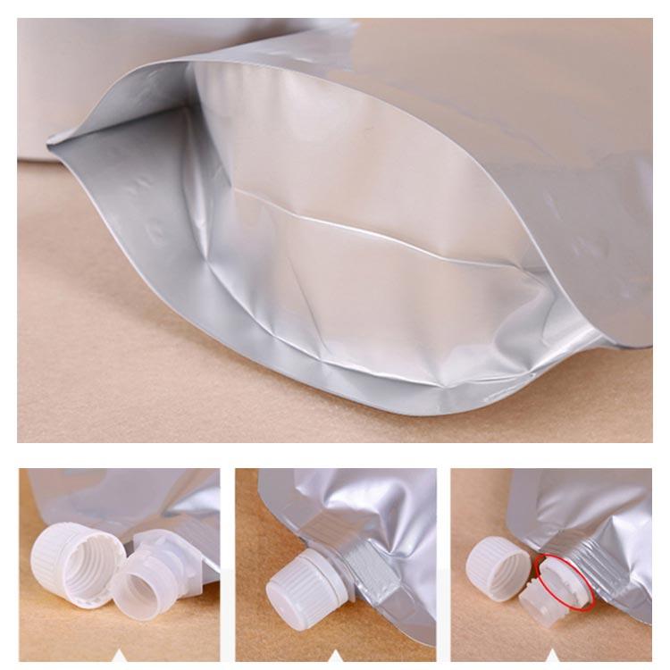 50枚入り アルミ製 スタンドパウチ 500ml 詰め替え容器 アルミパウチ