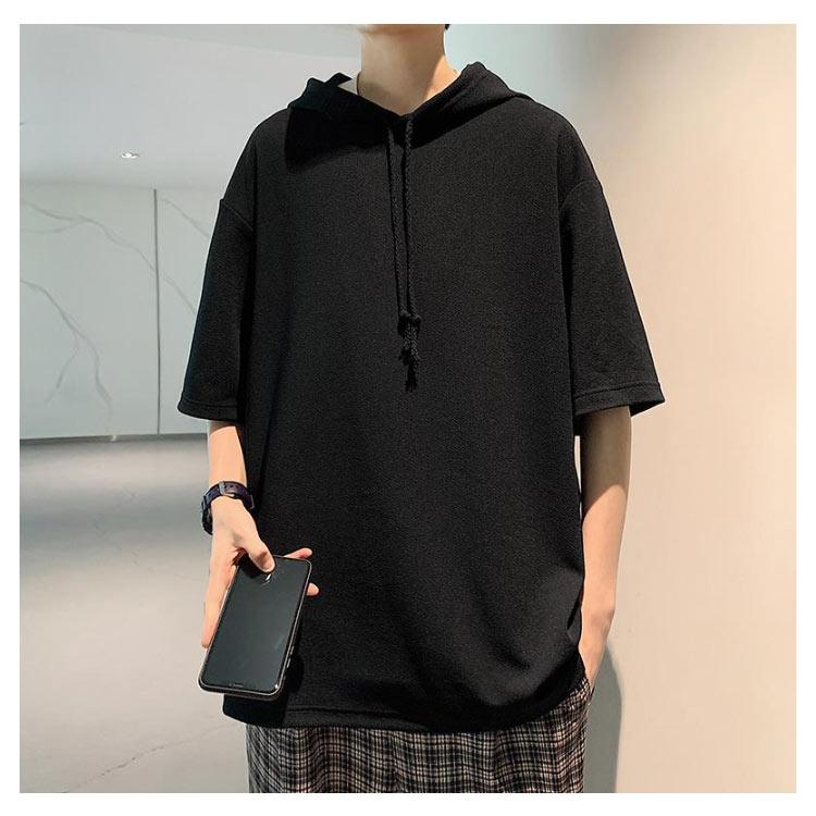 新品☆5L6L♪おしゃれなTシャツ半袖パーカーなど5枚まとめて♪☆D753 半袖パーカー メンズ Tシャツ フード付きTシャツ パーカー 半袖 t