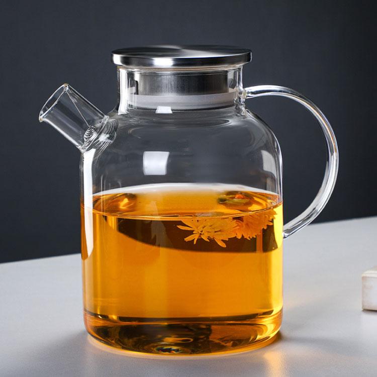 ガラスピッチャー 直火 耐熱 ガラスポット 1000ml 1800ml 直火電気