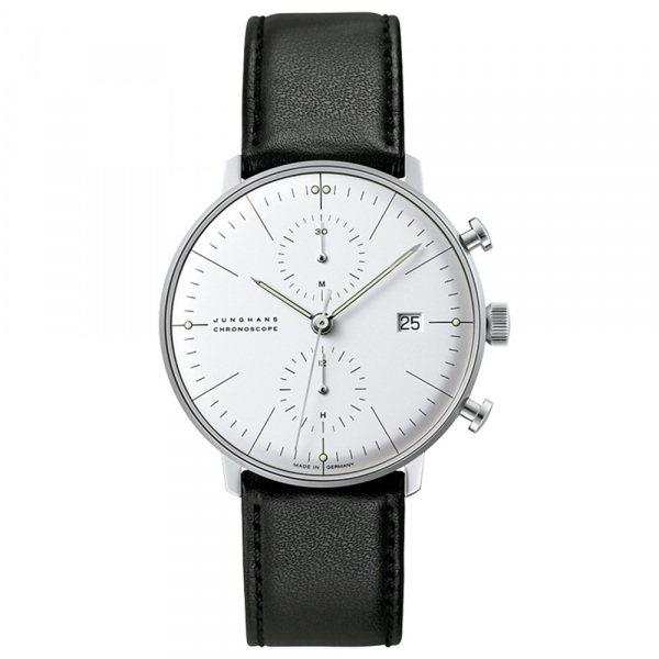 ユンハンス JUNGHANS マックスビル クロノスコープ 027 4600 00 シルバー文字盤 新品 腕時計 メンズ