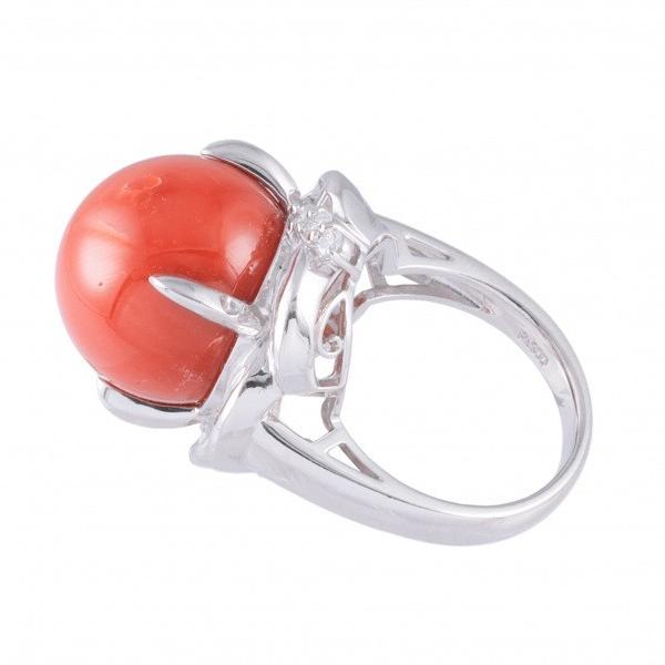 PT900 サンゴ ダイヤモンド OTHER リング